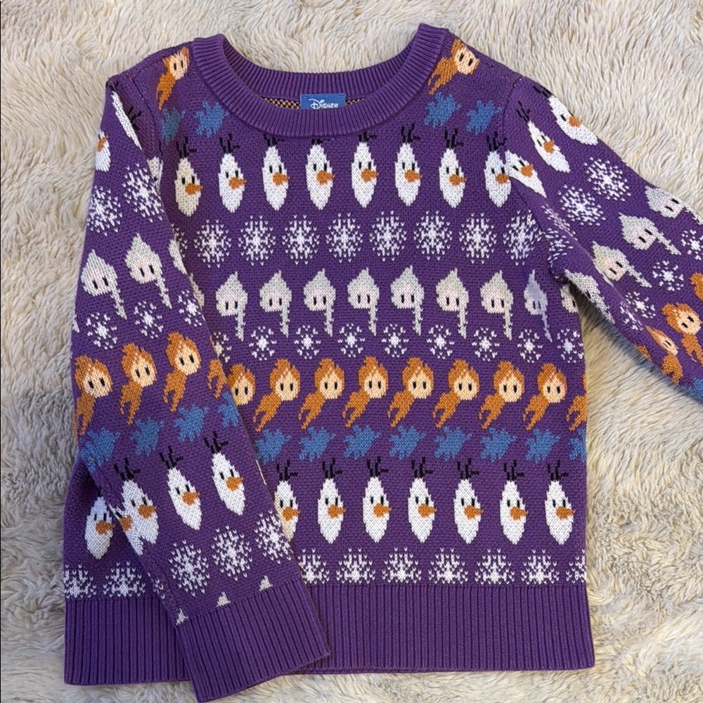 Disney Spotted Zebra Frozen Sweater 100% Cotton